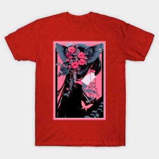 Aesthetic Anime Girl Pink Rosa Black | Quality Aesthetic Anime Design | Chibi Manga Anime Art T-Shirt